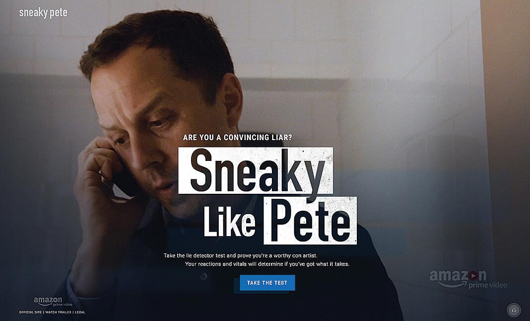Sneaky Like Pete Web Experience