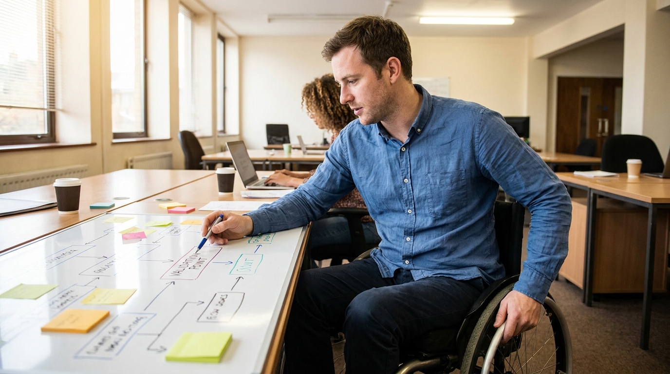 schéma d'un workflow marketing automatisé avec points de validation humaine